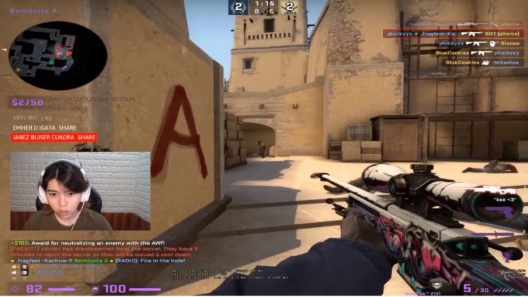 Filipina FB Gaming streamer is killing it right now in CS: GO with her